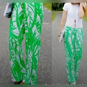 Lilly Pulitzer for Target Green and White Wide Leg Pants